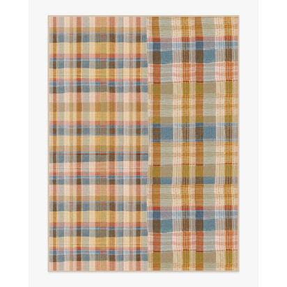 Linnea Ochre Multicolour Flatwoven Rug - 275 x 365 cm - Rug + Cushioned Pad System