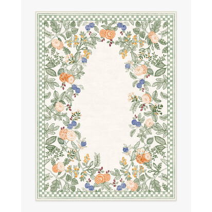 Hilda Neutral Multicolour Flatwoven Rug - 275 x 365 cm - Rug + Cushioned Pad System