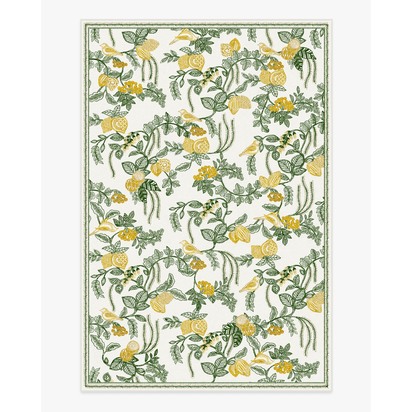 Heidi Green & Lemon Flatwoven Rug - 200 x 290 cm - Rug + Cushioned Pad System