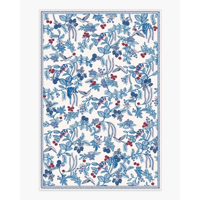 Heidi Blue & Cherry Flatwoven Rug - 200 x 290 cm - Rug + Pad System