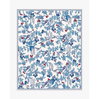 Heidi Blue & Cherry Flatwoven Rug - 245 x 305 cm - Rug + Pad System