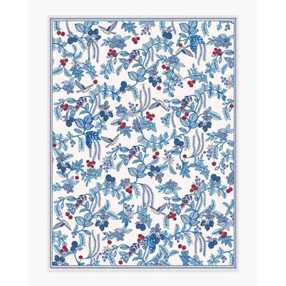 Heidi Blue & Cherry Flatwoven Rug - 275 x 365 cm - Rug + Pad System