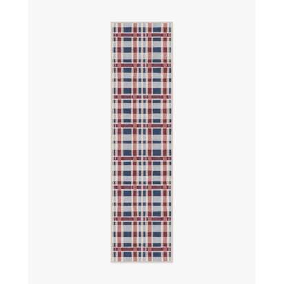 Finn Red & Blue Flatwoven Rug - 75 x 305 cm - Rug + Pad System