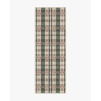Finn Green Flatwoven Rug - 75 x 215 cm - Rug + Pad System