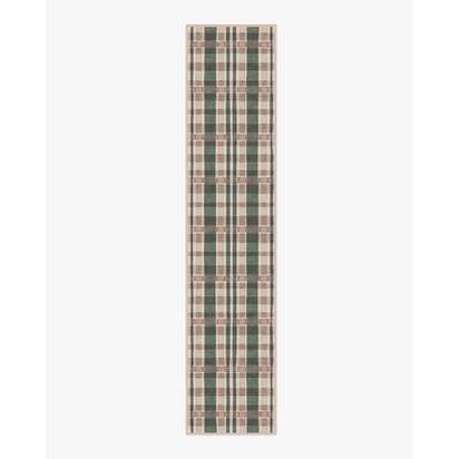 Finn Green Flatwoven Rug - 75 x 365 cm - Rug + Pad System