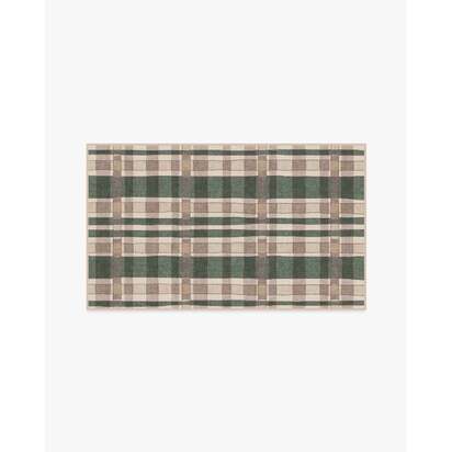 Finn Green Flatwoven Rug - 90 x 150 cm - Rug + Pad System