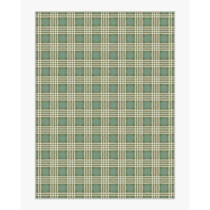 Birke Green Flatwoven Rug - 275 x 365 cm - Rug + Cushioned Pad System