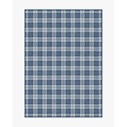 Birke Blue Flatwoven Rug - 150 x 215 cm - Rug + Pad System