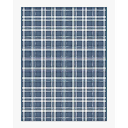 Birke Blue Flatwoven Rug - 275 x 365 cm - Rug + Cushioned Pad System