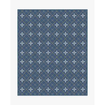 Alva Navy Flatwoven Rug - 245 x 305 cm - Rug + Pad System