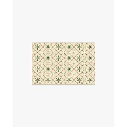Alva Natural & Sage Flatwoven Rug - 60 x 90 cm - Rug + Pad System