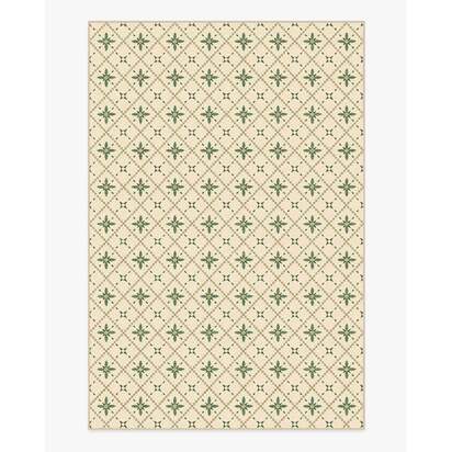 Alva Natural & Sage Flatwoven Rug - 200 x 290 cm - Rug + Pad System