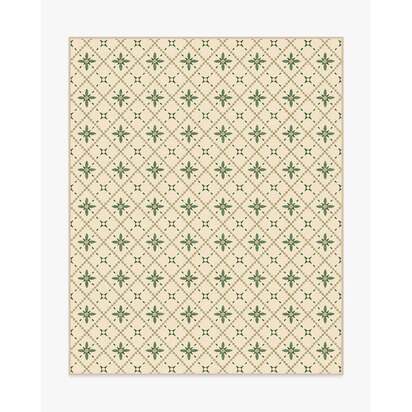 Alva Natural & Sage Flatwoven Rug - 245 x 305 cm - Rug + Cushioned Pad System