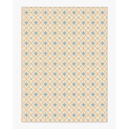 Alva Ivory & Slate Blue Flatwoven Rug - 275 x 365 cm - Rug + Pad System