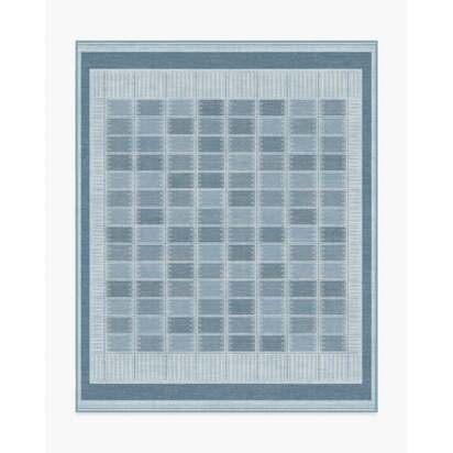 Agnes Blue Flatwoven Rug - 245 x 305 cm - Rug + Pad System