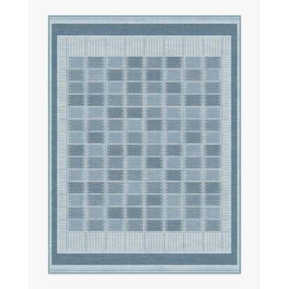 Agnes Blue Flatwoven Rug - 275 x 365 cm - Rug + Cushioned Pad System