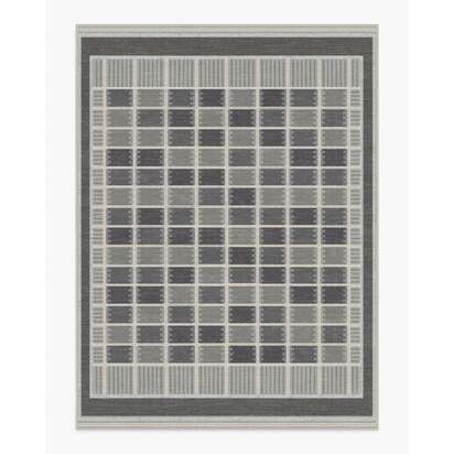 Agnes Charcoal Flatwoven Rug - 275 x 365 cm - Rug + Pad System