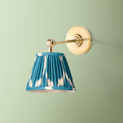 Elbow wall fitting IP44 in antique brass