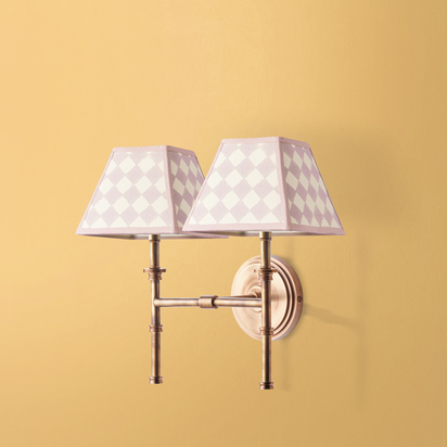 Double Chukka rechargeable wall fitting in antique brass