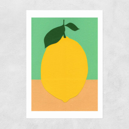 Lemon by Rosi Feist A2 (42 x 59.4cm) Frame Black Narrow (15mm) 