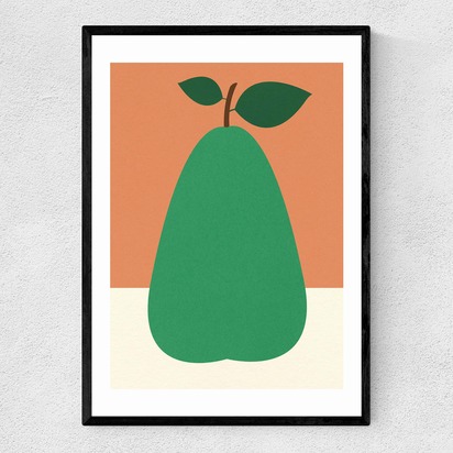 Green Pear A3 (29.7 x 42cm) Frame Black Narrow (15mm) 