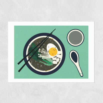 Breakfast at Mr Chan A3 (29.7 x 42cm) Frame Black Narrow (15mm) 