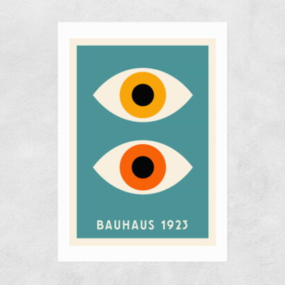 Geometric Eyes Bauhaus A2 (42 x 59.4cm) Frame Black Narrow (15mm) 