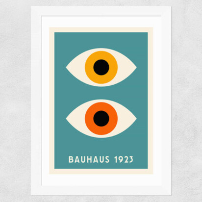 Geometric Eyes Bauhaus A2 (42 x 59.4cm) Frame Black Narrow (15mm) 