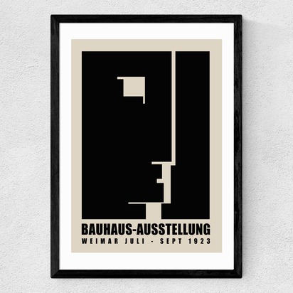Modernist Bauhaus Exhibition A1 (59.4 x 84.1cm) Frame Black Medium (22mm) 