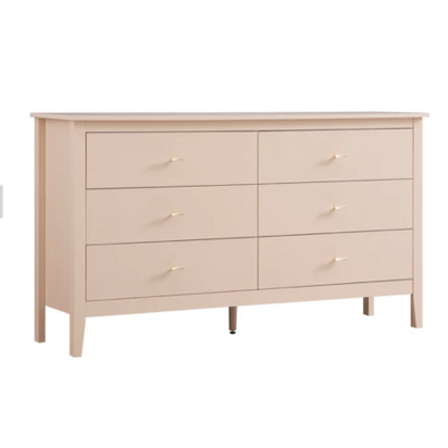 Oakham Chest of 6 Drawers, Nude Pink