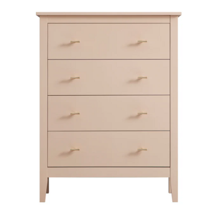 Oakham Chest of 4 Drawers, Nude Pink