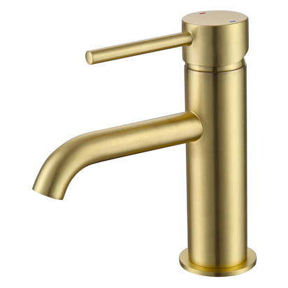 Harbour Clarity Brushed Brass Basin Mixer Tap & Waste