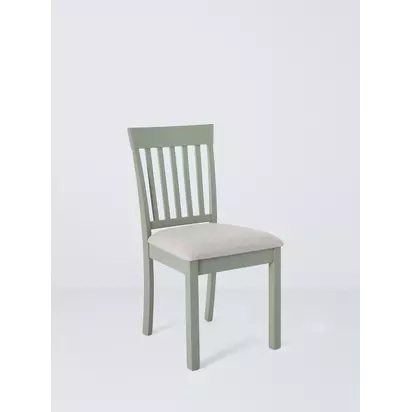 John Lewis Wilton Slatted Dining Chair, Set of 2 Sage Green | H:90.00cm x W:46.00cm x D:51.00cm