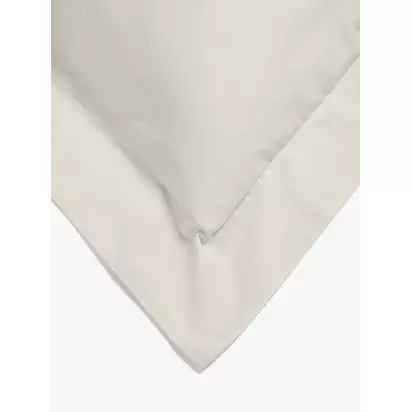 John Lewis Pure Cotton Percale Duvet Cover Set Natural | L220 x W225cm
