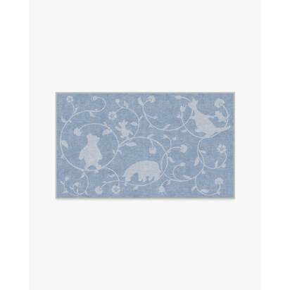 Once Upon a Gathering Soft Blue Flatwoven Rug - 90 x 150 cm - Rug + Pad System