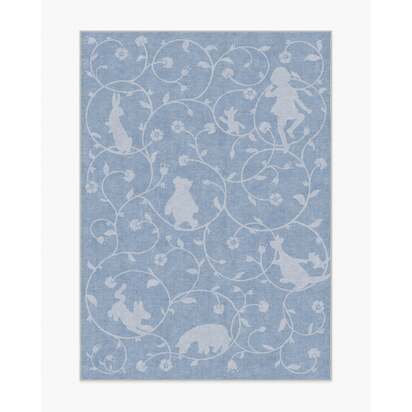 Once Upon a Gathering Soft Blue Flatwoven Rug - 150 x 215 cm - Rug + Cushioned Pad System