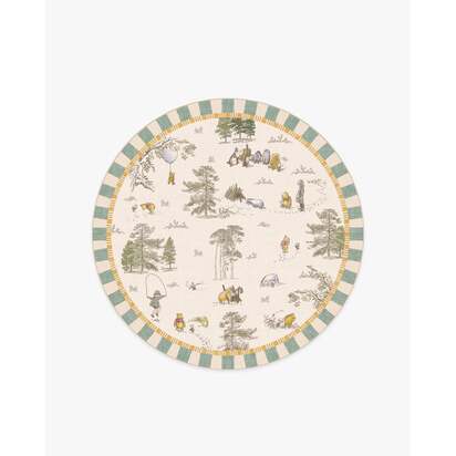 Storybook Grove Multicolour Flatwoven Rug - 185 Round cm - Rug + Pad System