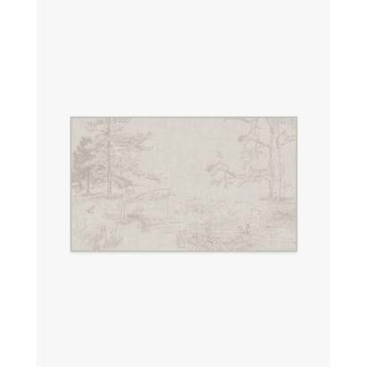 Hundred Acre Wood Soft Grey Flatwoven Rug - 90 x 150 cm - Rug + Pad System