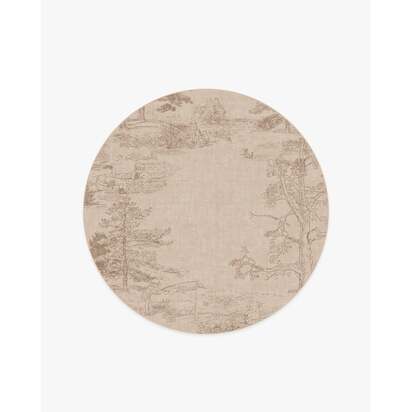 Hundred Acre Wood Natural Flatwoven Rug - 185 Round cm - Rug + Pad System