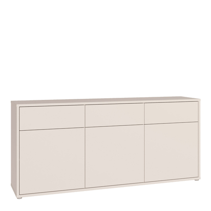 Pembroke 3 Door 3 Drawer Sideboard with Push-to-Open Drawers in Sand