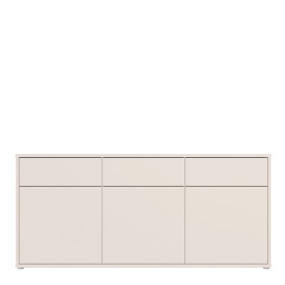 Pembroke 3 Door 3 Drawer Sideboard with Push-to-Open Drawers in Sand