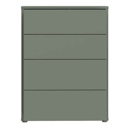 Pembroke 4 Drawer Chest with Push-to-Open Drawers in Sage Green