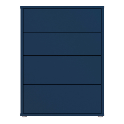 Pembroke 4 Drawer Chest with Push-to-Open Drawers in Night Blue