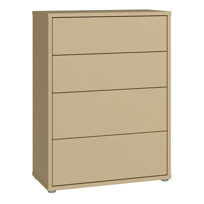 Pembroke 4 Drawer Chest with Push-to-Open Drawers in Butter Yellow