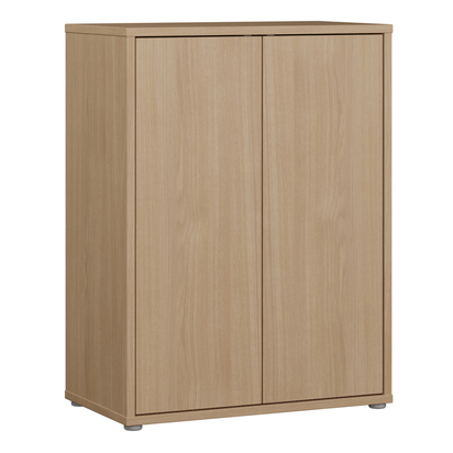 Pembroke Tall 2 Door Cupboard with Push-to-Open Doors in Elegancia Oak
