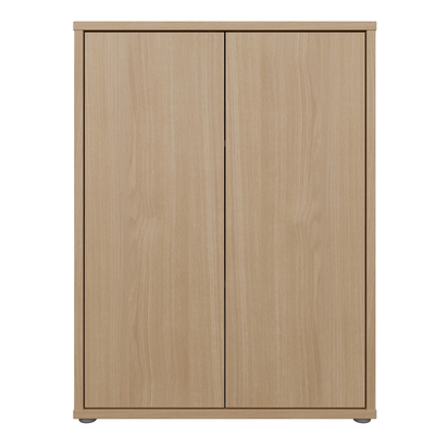 Pembroke Tall 2 Door Cupboard with Push-to-Open Doors in Elegancia Oak