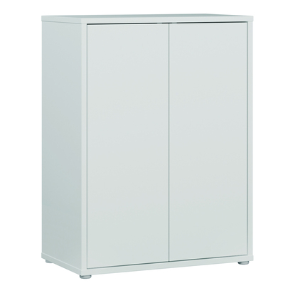 Pembroke Tall 2 Door Cupboard with Push-to-Open Doors in Light Grey