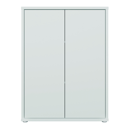 Pembroke Tall 2 Door Cupboard with Push-to-Open Doors in Light Grey