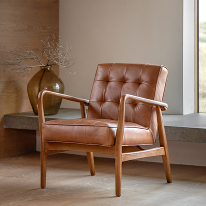 Crandale Armchair Vintage Brown Leather