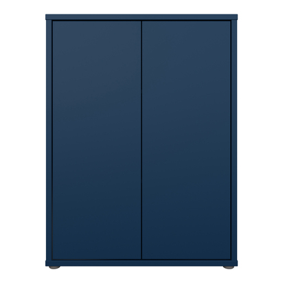 Pembroke Tall 2 Door Cupboard with Push-to-Open Doors in Night Blue